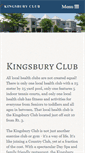 Mobile Screenshot of kingsburyclub.com